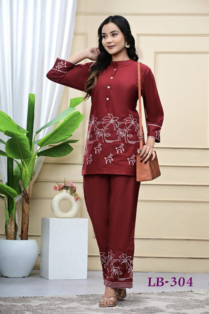 Ladybook Launch New Embroidery Kurti-pant Set for Office and Regular Wear