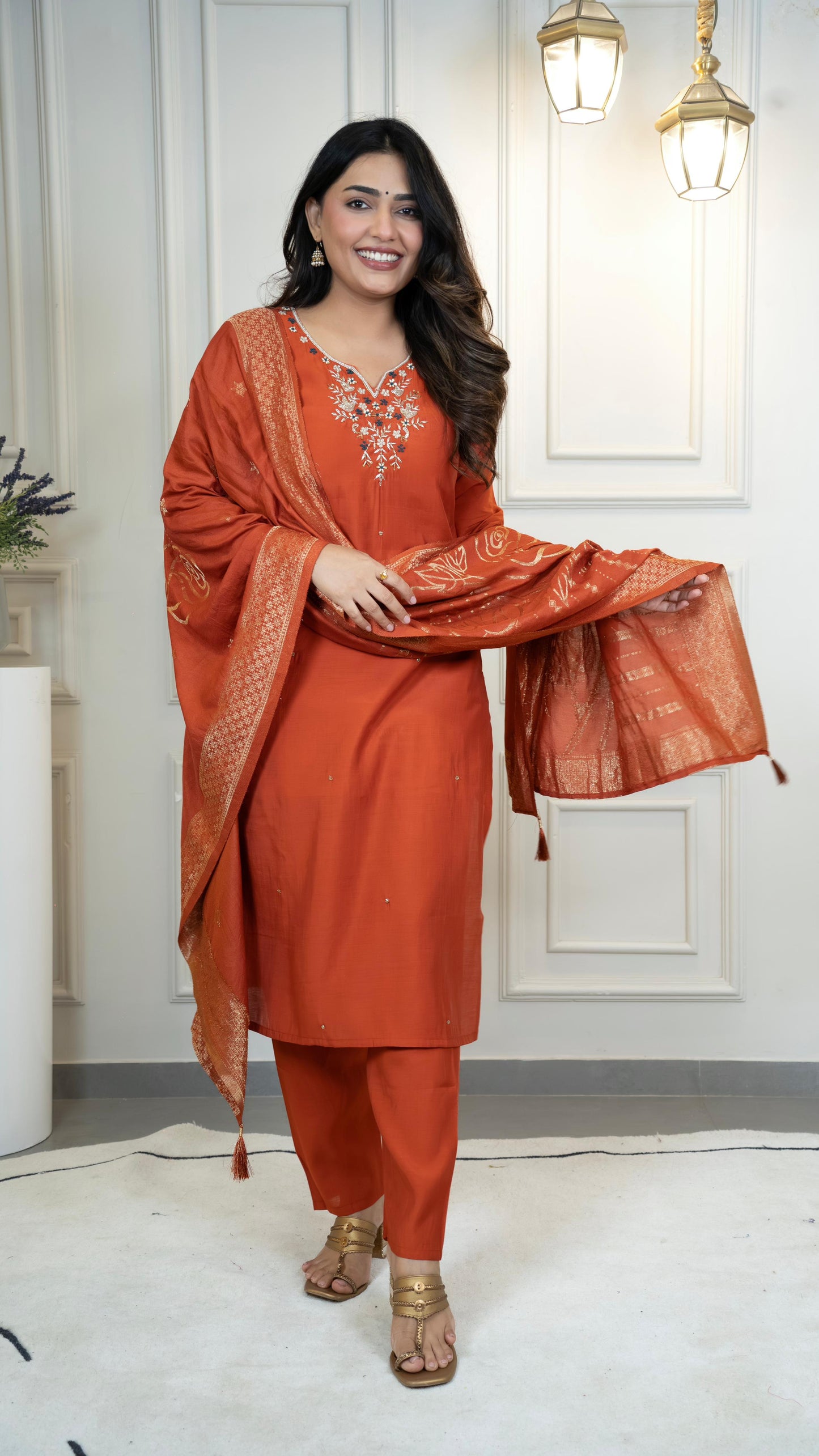 New Designers Kurti Pent Dupatta Set