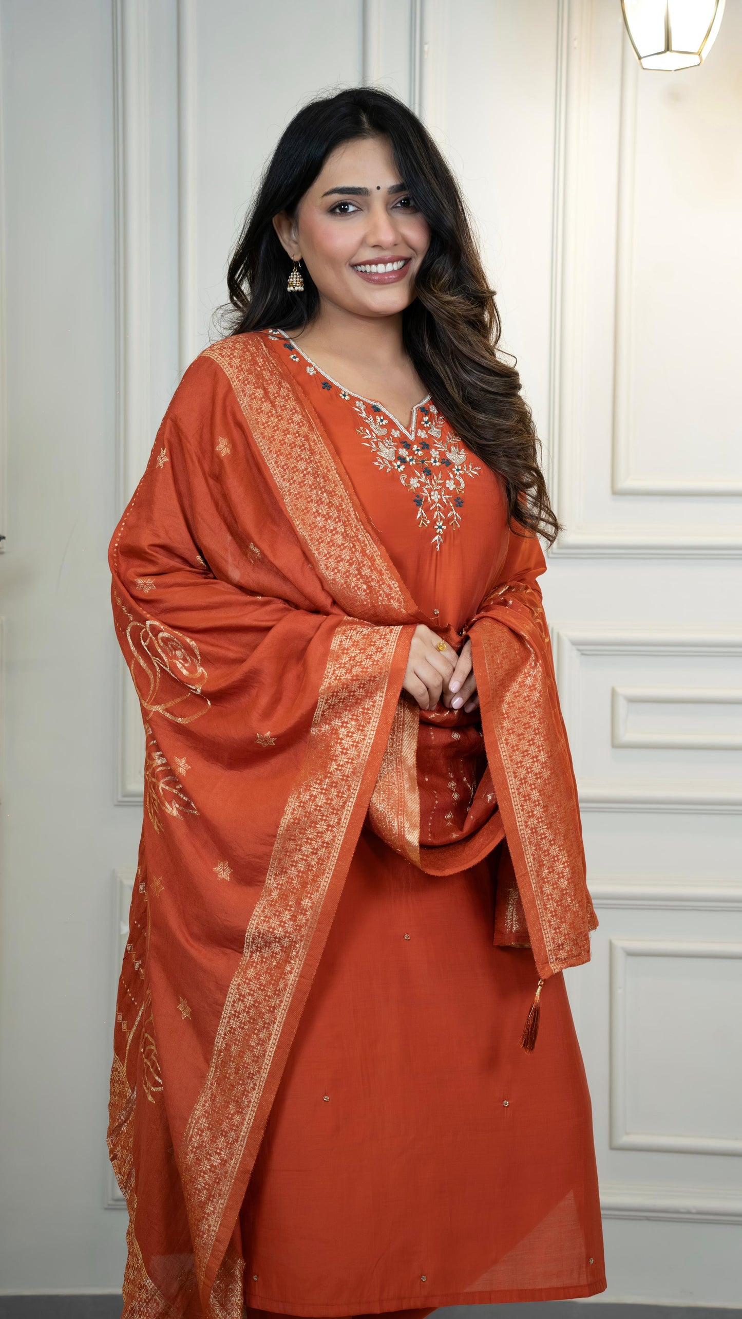 New Designers Kurti Pent Dupatta Set