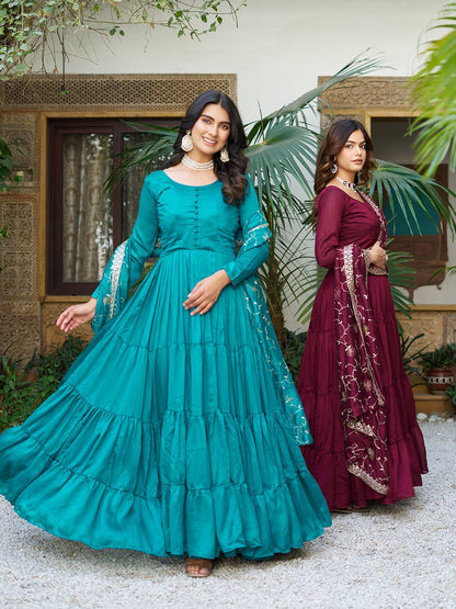 Long Gown & Heavy Duptta