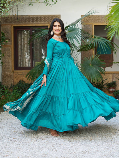 Long Gown & Heavy Duptta