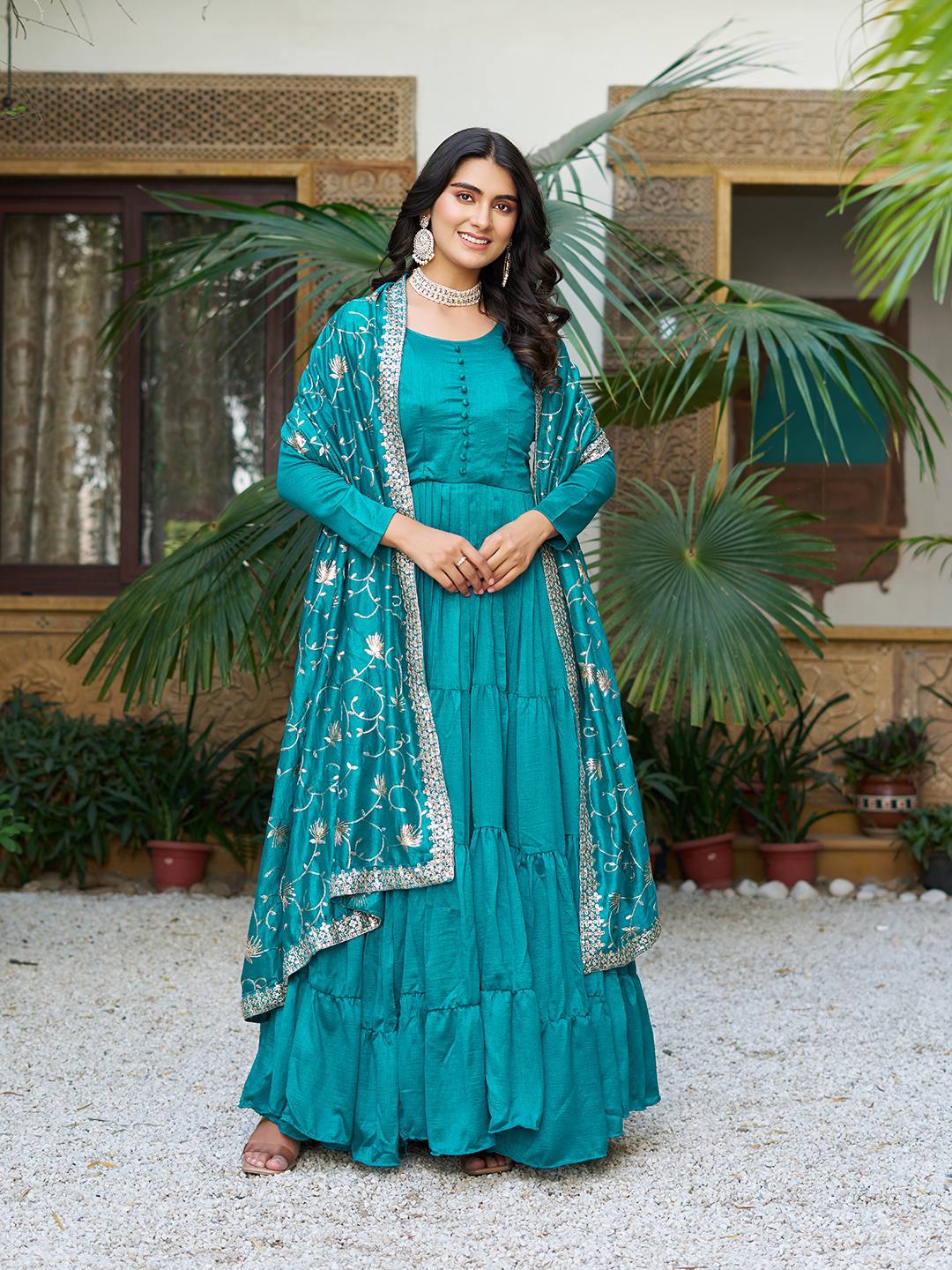 Long Gown & Heavy Duptta