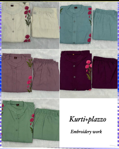 Long Flair Kurti with Palazzo