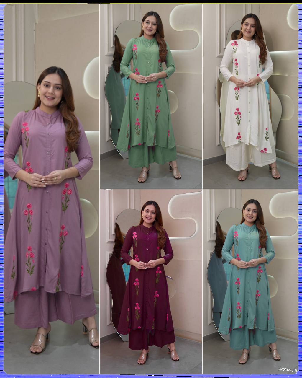 Long Flair Kurti with Palazzo
