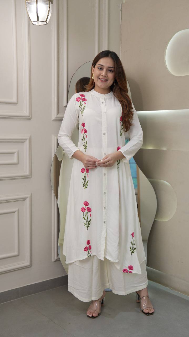 Long Flair Kurti with Palazzo