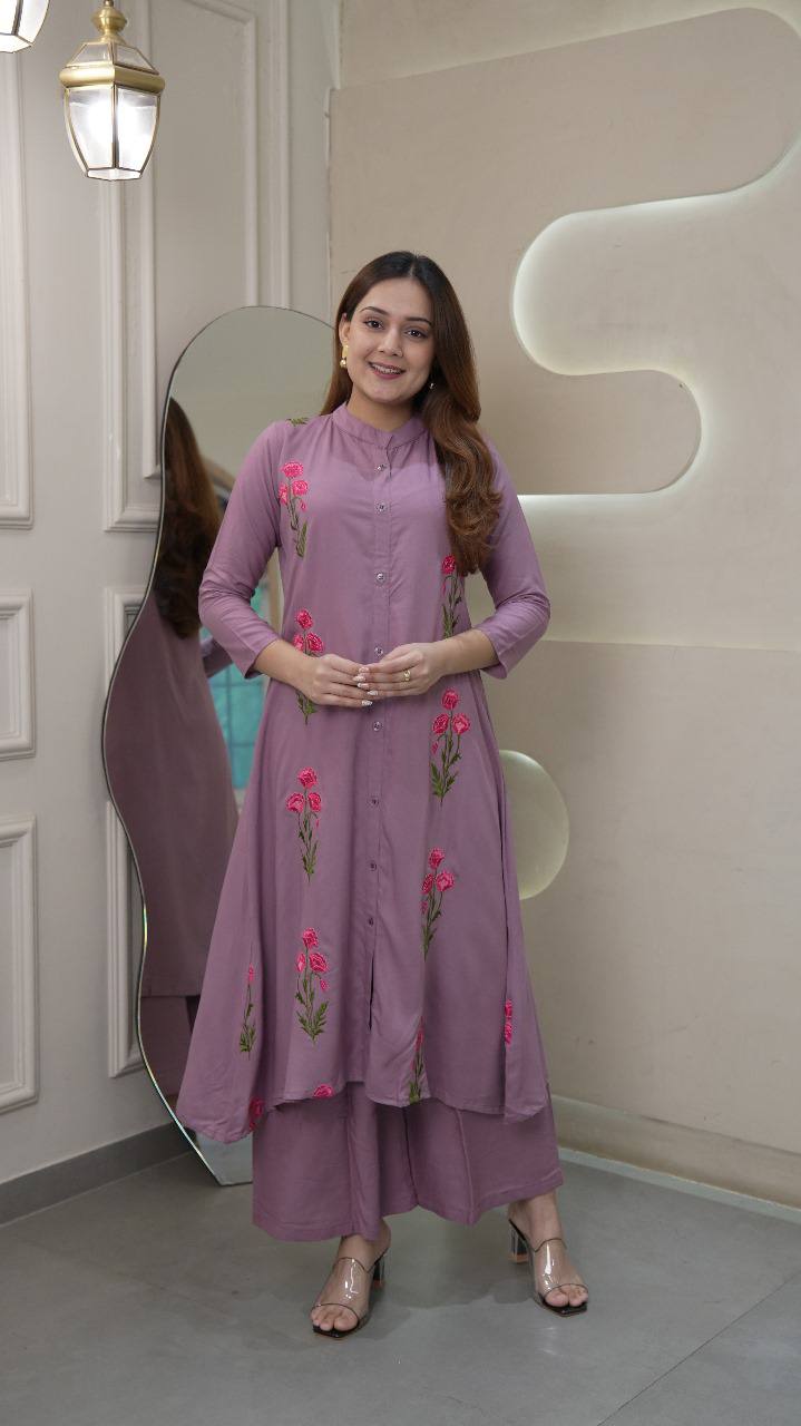 Long Flair Kurti with Palazzo