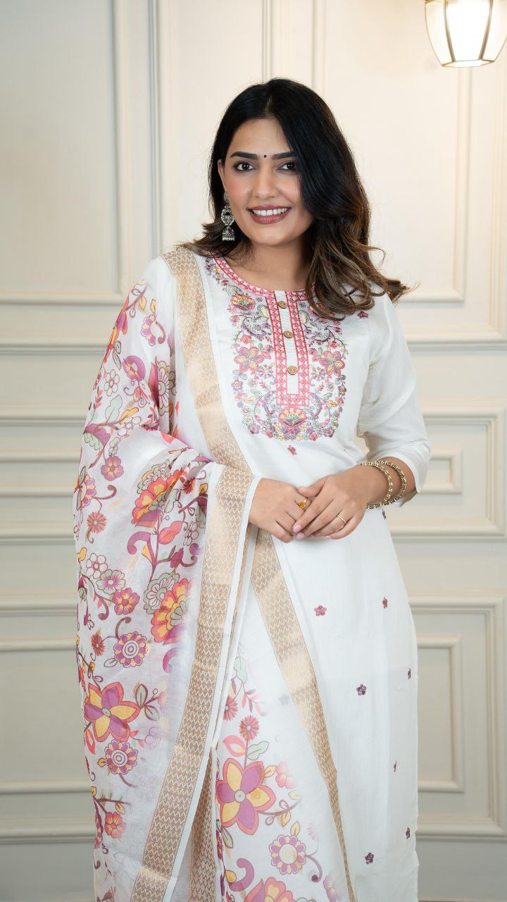 Kurti Pent Dupatta Set
