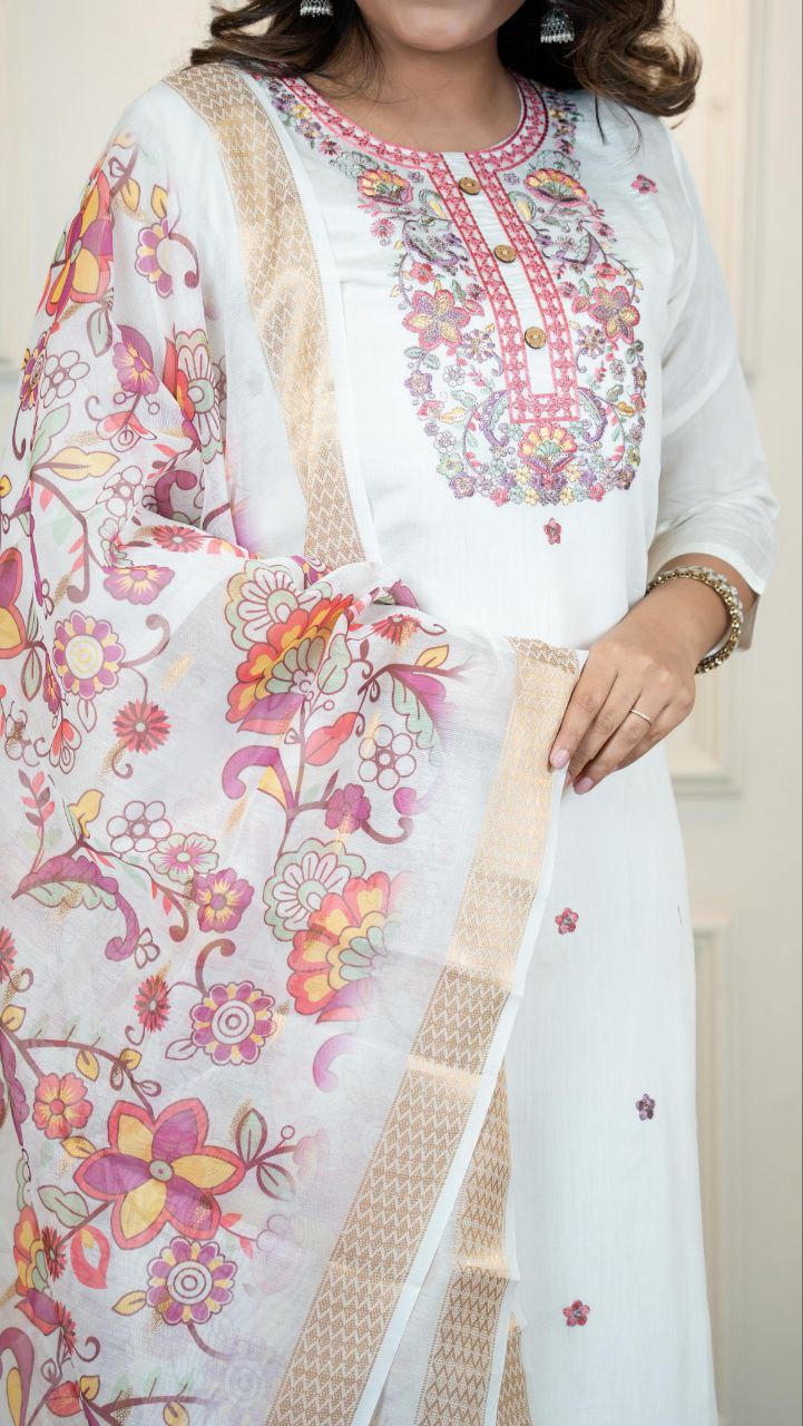 Kurti Pent Dupatta Set