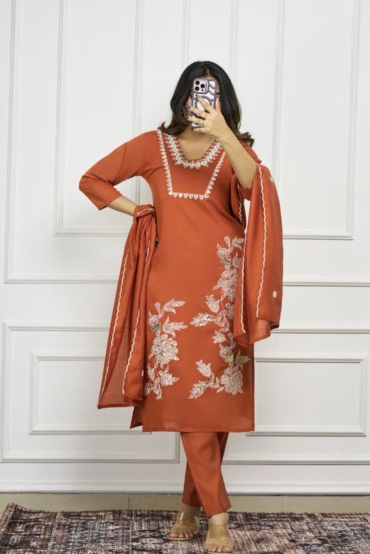 Kurti Pent Dupatta Set
