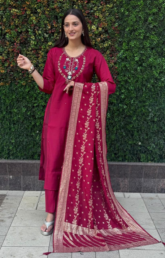 Kurti Pent Dupatta Set