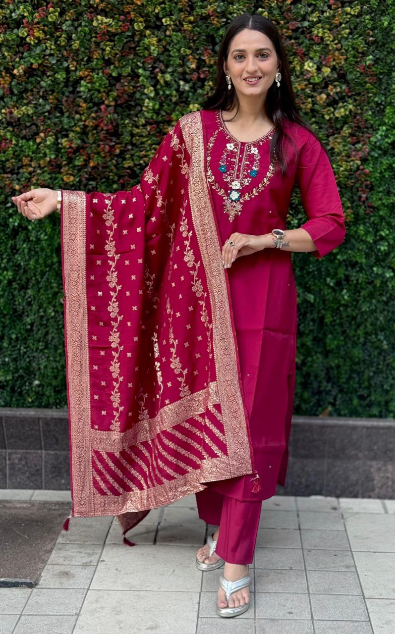 Kurti Pent Dupatta Set
