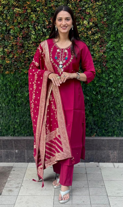 Kurti Pent Dupatta Set