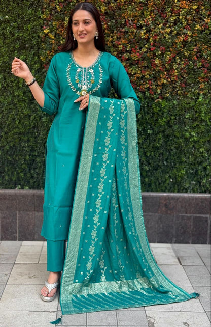 Kurti Pent Dupatta Set