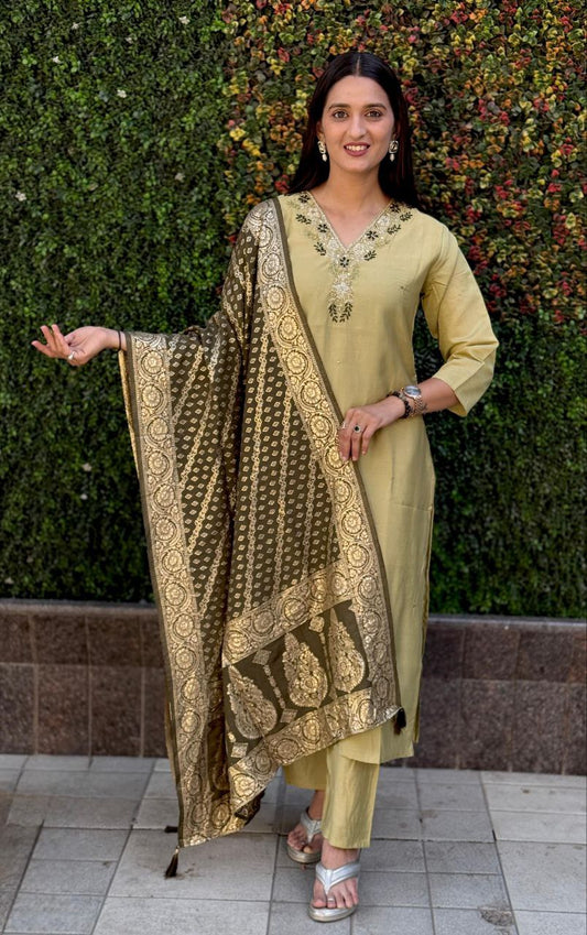 Kurti Pent Dupatta Set