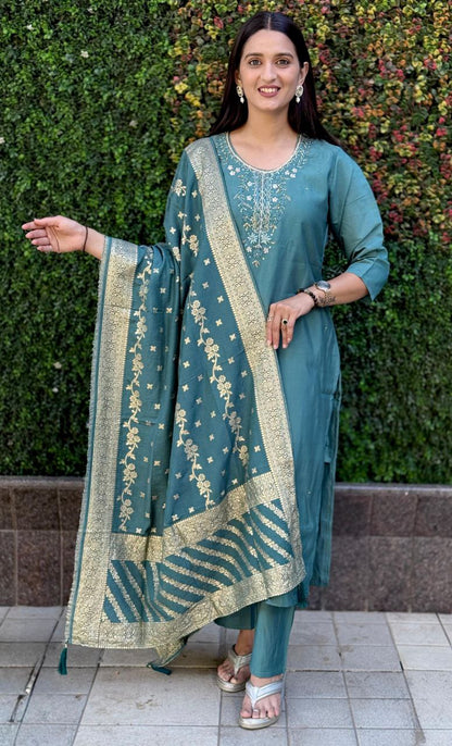 Kurti Pent Dupatta Set