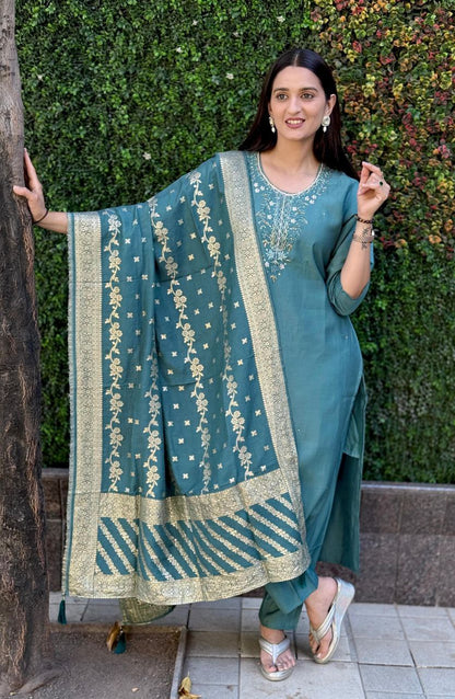 Kurti Pent Dupatta Set