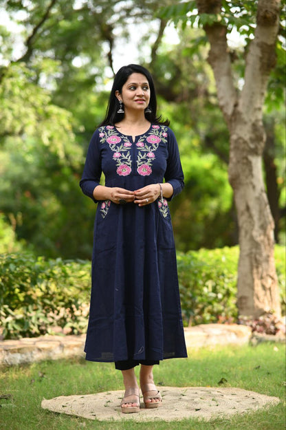 2 Side Pocket with Embroidery Suit Sets