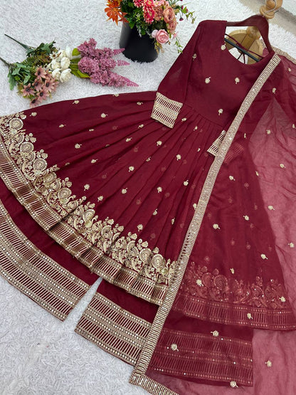 Elegant Heavy Embroidered Sequence Work Set