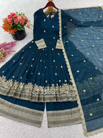 Elegant Heavy Embroidered Sequence Work Set