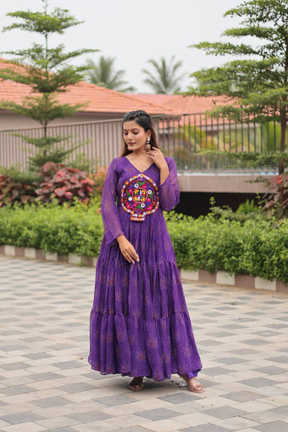 Navratri Special Gamathi Work Gown