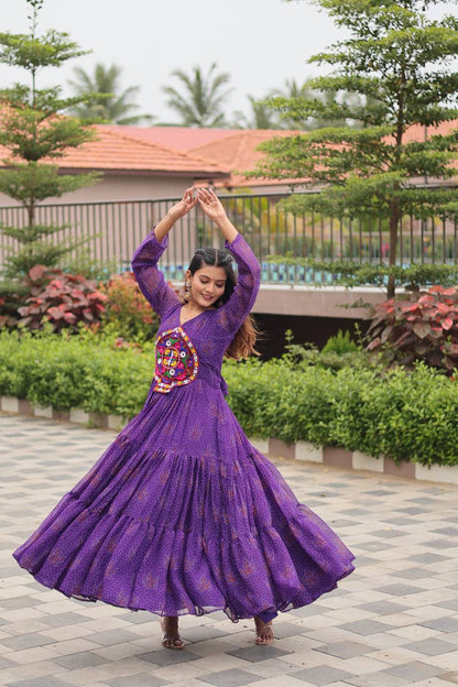 Navratri Special Gamathi Work Gown