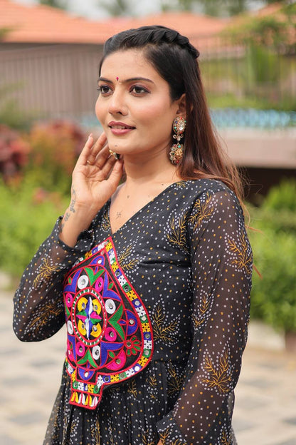 Navratri Special Gamathi Work Gown