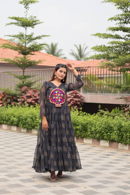 Navratri Special Gamathi Work Gown