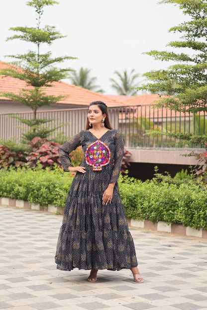 Navratri Special Gamathi Work Gown