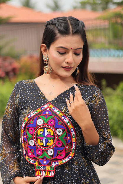 Navratri Special Gamathi Work Gown