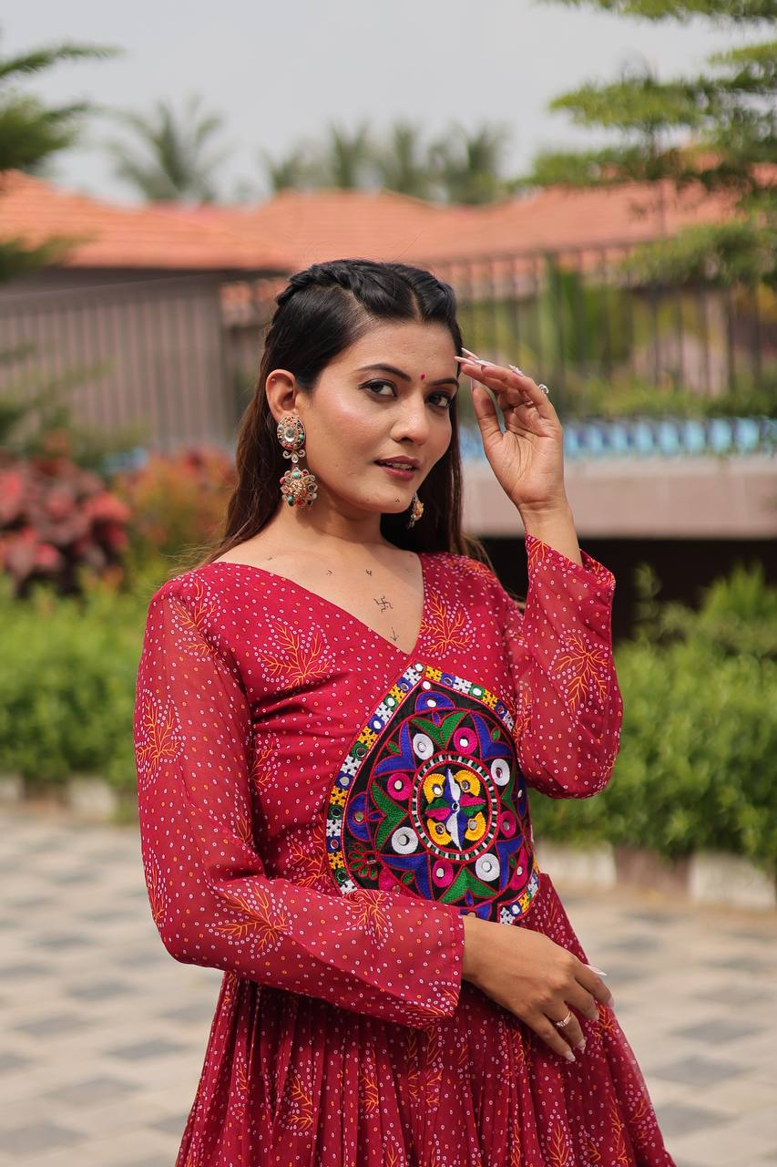 Navratri Special Gamathi Work Gown