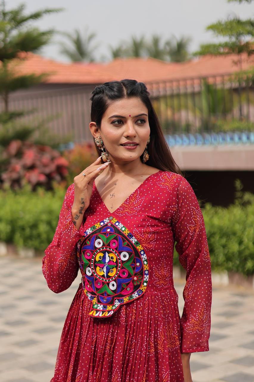 Navratri Special Gamathi Work Gown