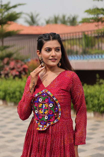 Navratri Special Gamathi Work Gown