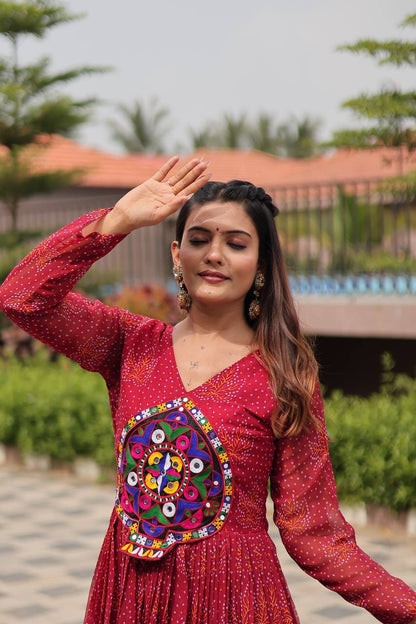 Navratri Special Gamathi Work Gown
