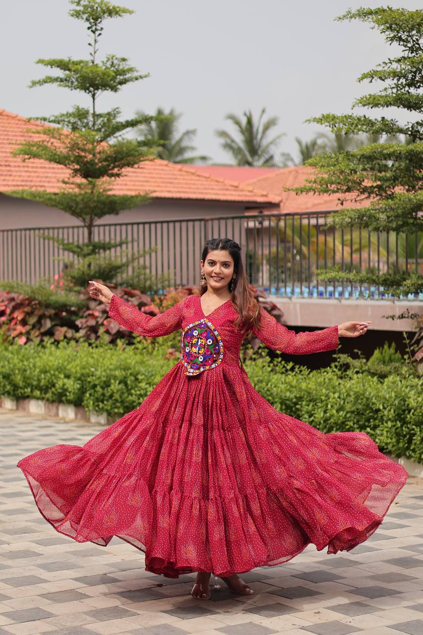 Navratri Special Gamathi Work Gown