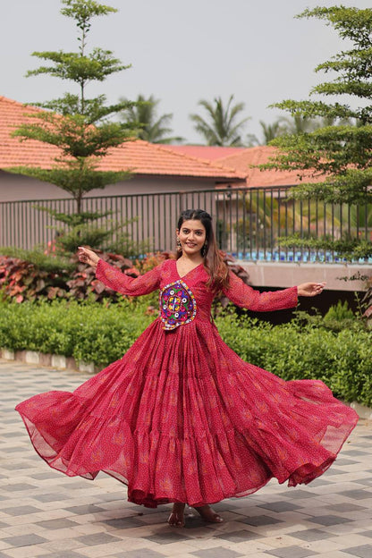 Navratri Special Gamathi Work Gown