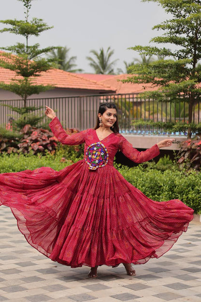 Navratri Special Gamathi Work Gown
