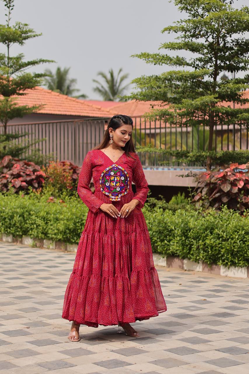 Navratri Special Gamathi Work Gown