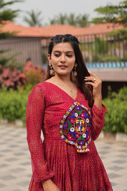 Navratri Special Gamathi Work Gown
