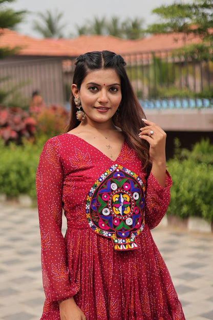 Navratri Special Gamathi Work Gown