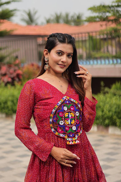 Navratri Special Gamathi Work Gown