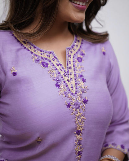 Soft Rayon Slub Work: Embroidered Kurtis
