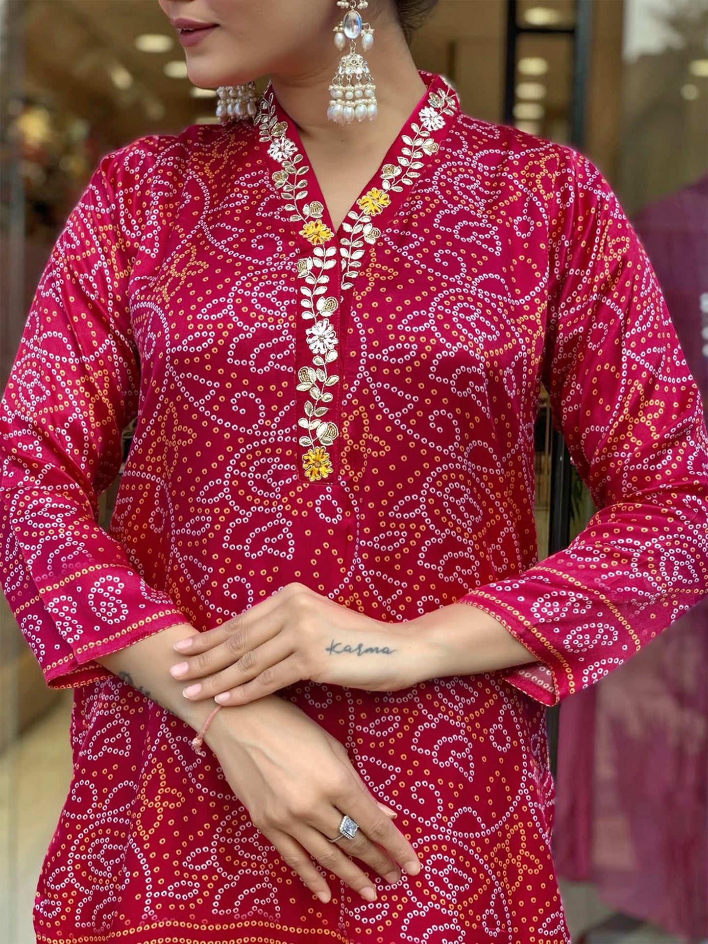 Sequence with cording Work Kurtis