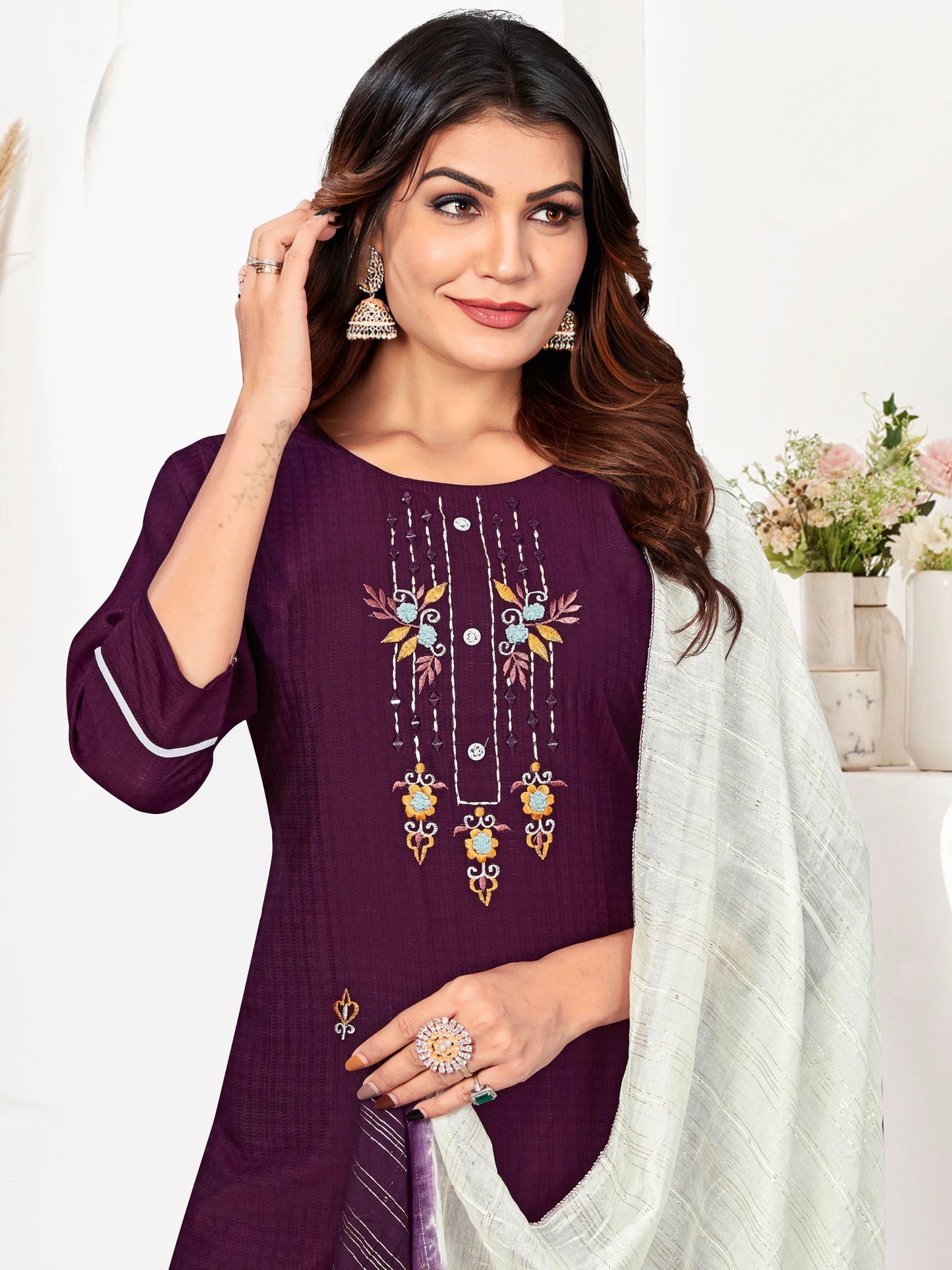 Top botton duppata Dress