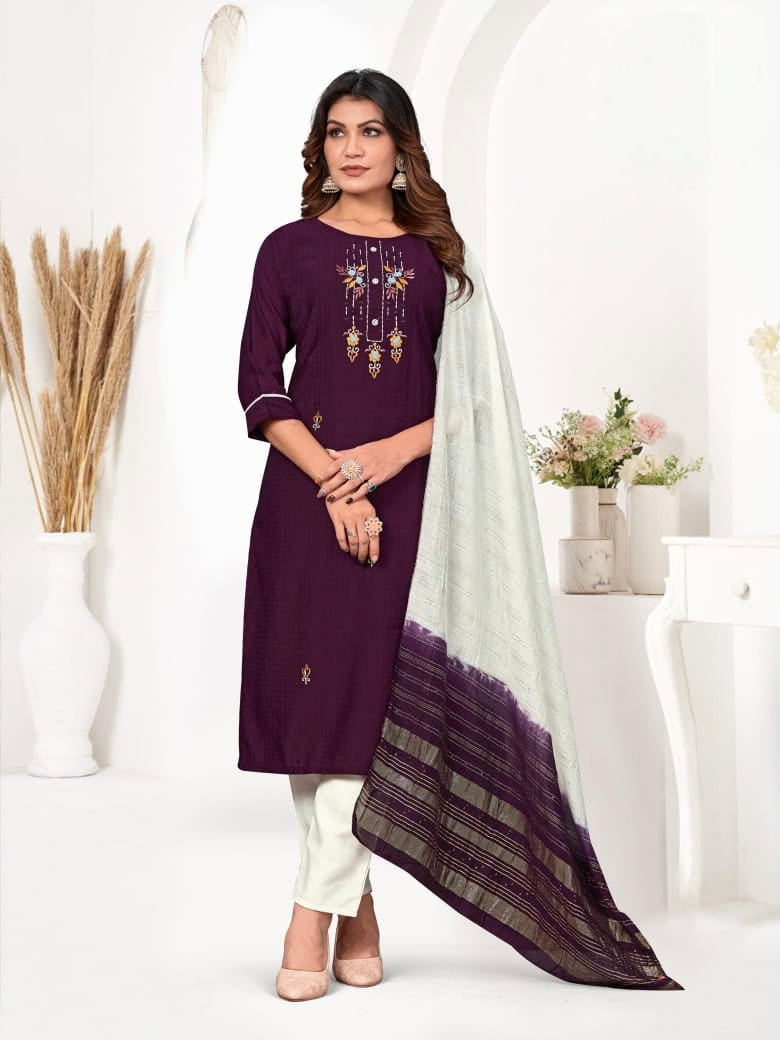 Top botton duppata Dress