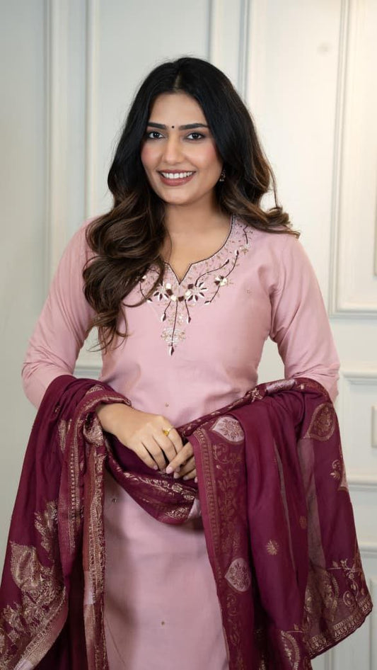 New Designers Kurti Pent Dupatta Set