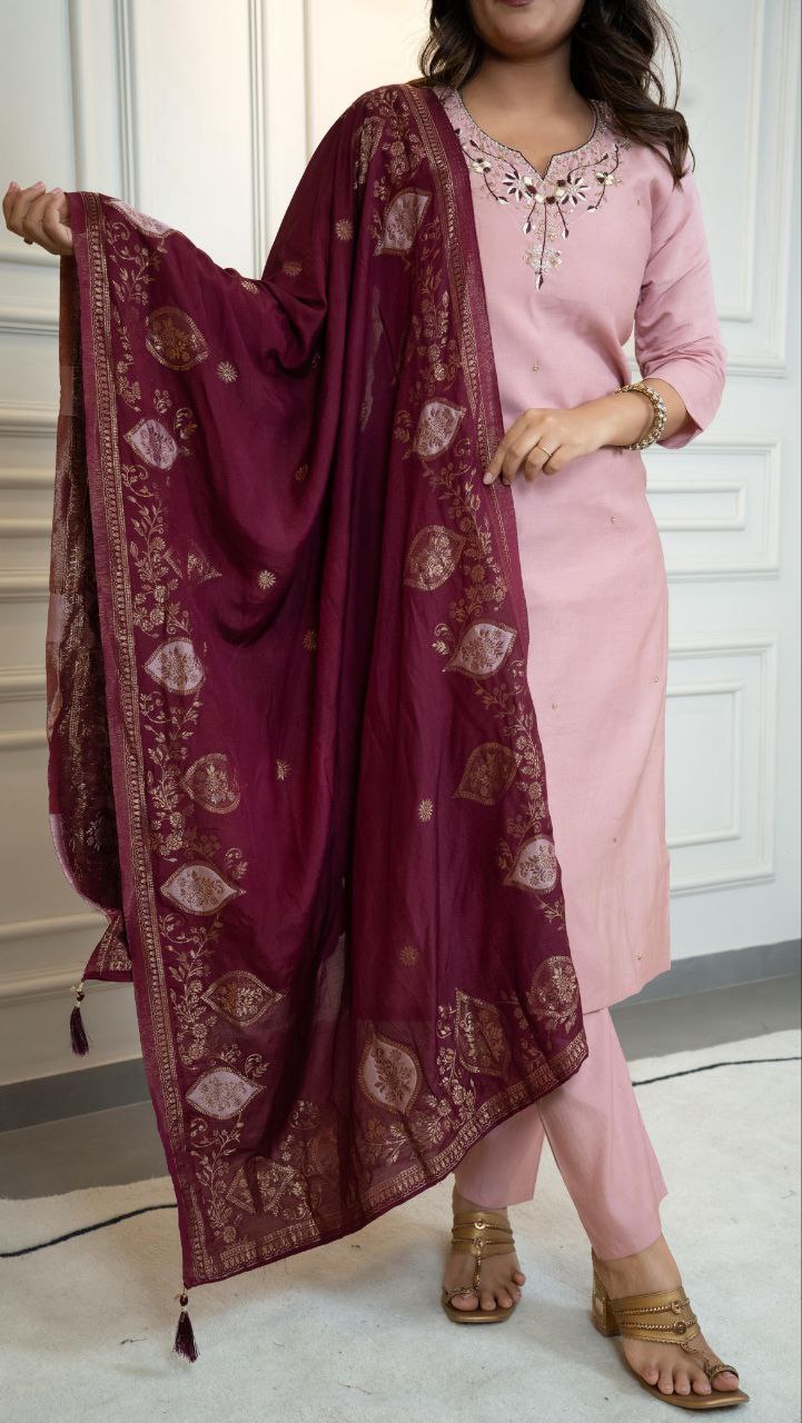New Designers Kurti Pent Dupatta Set