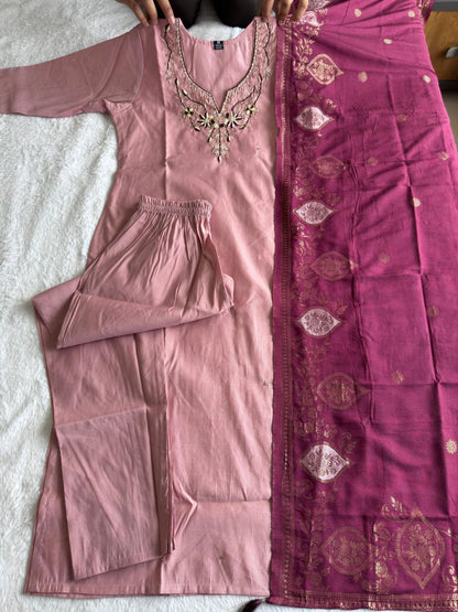 New Designers Kurti Pent Dupatta Set