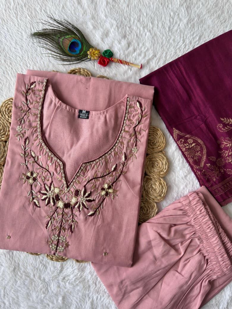New Designers Kurti Pent Dupatta Set
