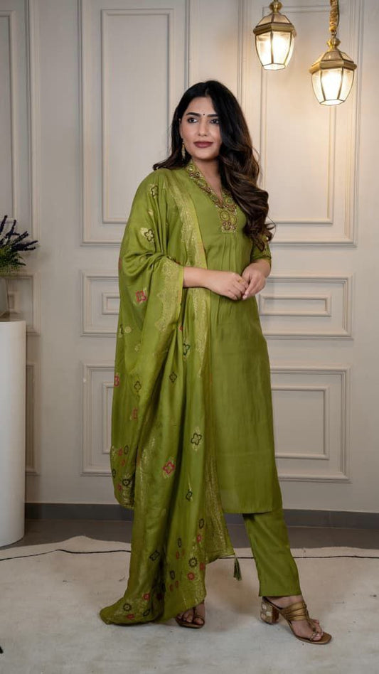 New Designers Kurti Pent Dupatta Set