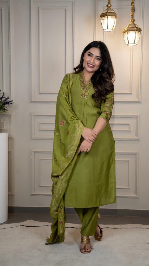 New Designers Kurti Pent Dupatta Set
